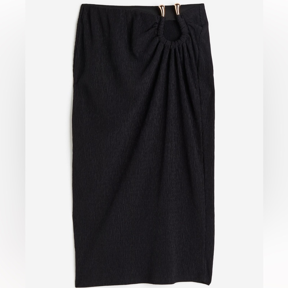 NWT H&M Gathered Pencil Stretchy midi Skirt (size xs)